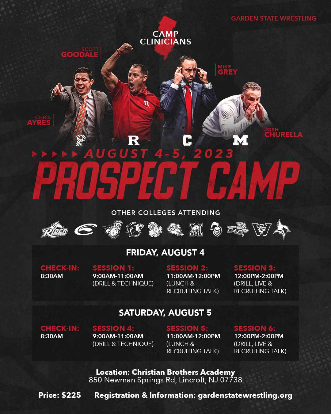 College Prospect Camp Garden State Wrestling